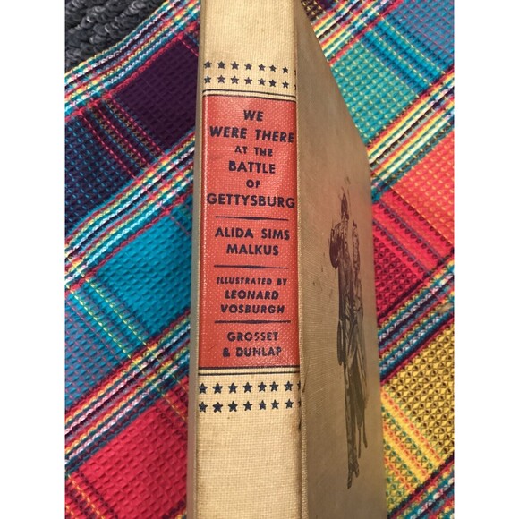 Vintage 1955 We Were At The Battle of Gettysburg Hardcover Book Grosset & Dunlap - Picture 4 of 13